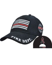 FIRE DEPARTMENT THIN RED LINE FLAG HAT