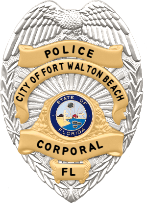 FORT WALTON BEACH POLICE DEPARTMENT CORPORAL BADGE