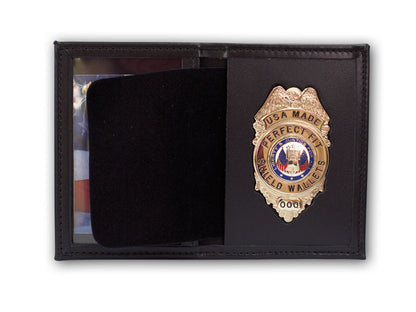PERFECT FIT DRESS LEATHER BADGE AND ID CASE