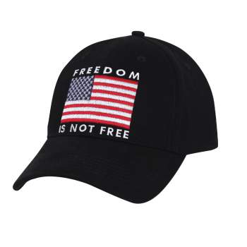 ROTHCO BLACK FREEDOM IS NOT FREE LOW PROFILE CAP