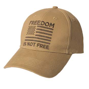 ROTHCO COYOTE BROWN FREEDOM IS NOT FREE LOW PROFILE CAP