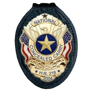 UNIVERSAL OVER BADGE CLIP WITH POCKET AND CHAIN