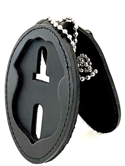 PERFECT FIT 716-PC CO-15Recessed Belt Clip Badge Holder with Pocket and Neck Chain