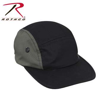 ROTHCO OLIVE DRAB & BLACK 5 PANEL STREET CAP