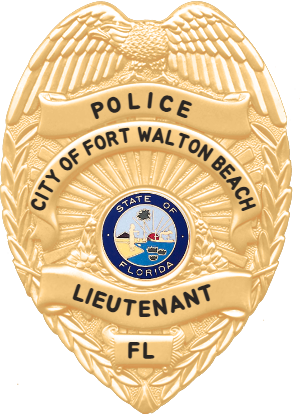 FORT WALTON BEACH POLICE DEPARTMENT LIEUTENANT BADGE