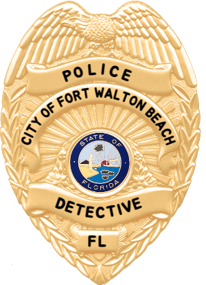 FORT WALTON BEACH POLICE DEPARTMENT DETECTIVE BADGE