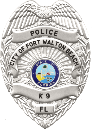 FORT WALTON BEACH POLICE DEPARTMENT K 9 BADGE
