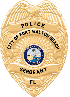 FORT WALTON BEACH POLICE DEPARTMENT SERGEANT BADGE